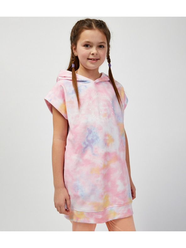 Sam 73 Modro-růžová holčičí prodloužená mikina bez rukávů  SAM73 Pyr