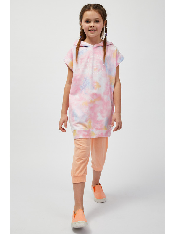 Sam 73 Modro-růžová holčičí prodloužená mikina bez rukávů  SAM73 Pyr