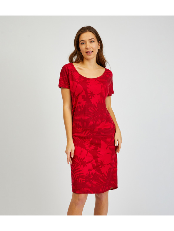 Sam 73 Červené dámské vzorované šaty SAM73 Corvus