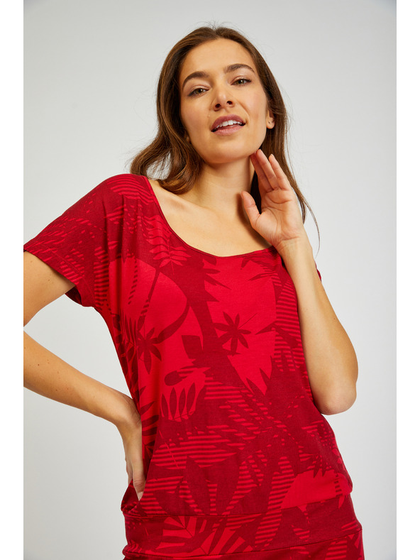 Sam 73 Červené dámské vzorované šaty SAM73 Corvus