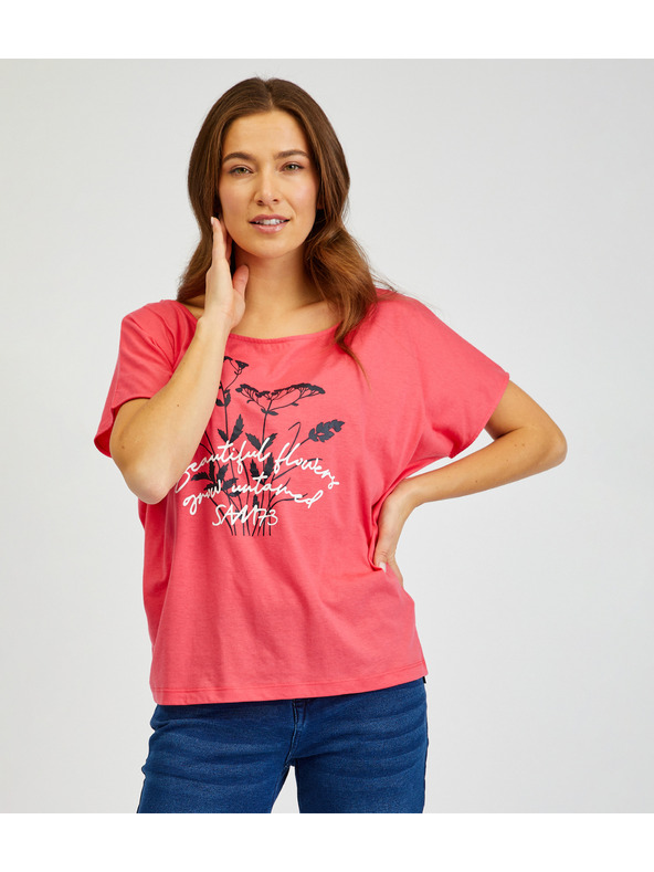 Sam 73 Korálové dámské tričko s potiskem SAM73 Circinus