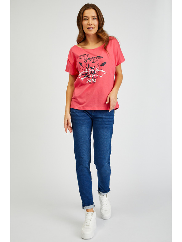 Sam 73 Korálové dámské tričko s potiskem SAM73 Circinus