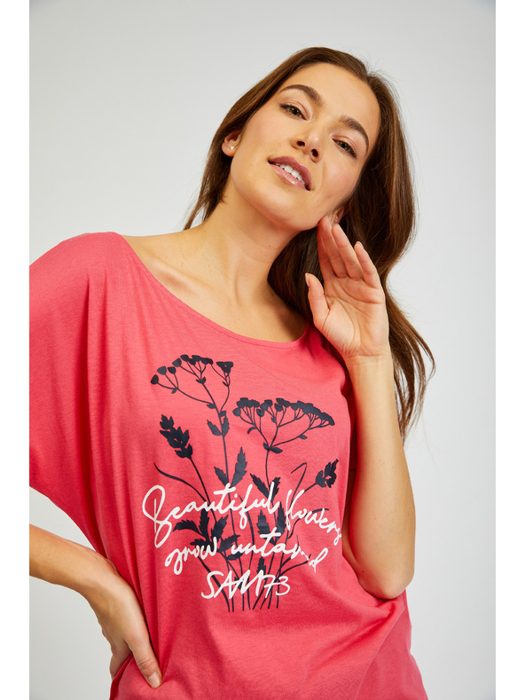 Sam 73 Korálové dámské tričko s potiskem SAM73 Circinus