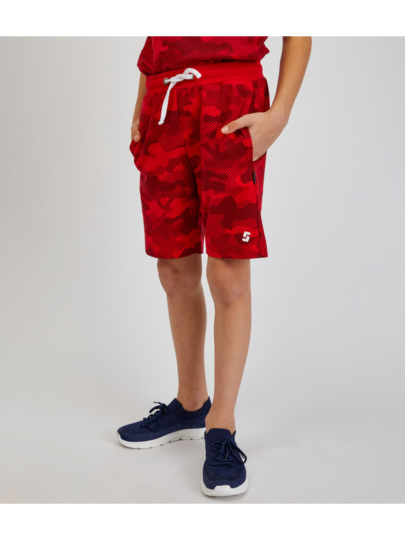 Sam 73 Červené klučičí teplákové army kraťasy SAM73 Jerem
