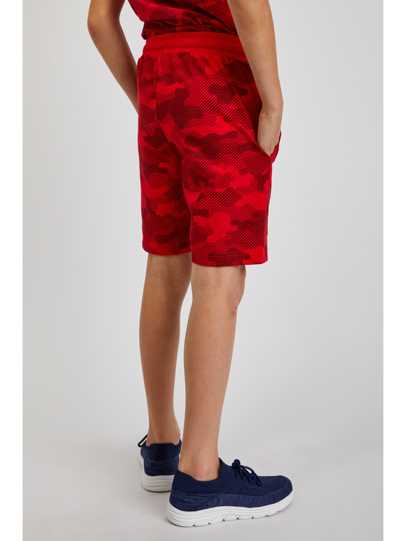 Sam 73 Červené klučičí teplákové army kraťasy SAM73 Jerem