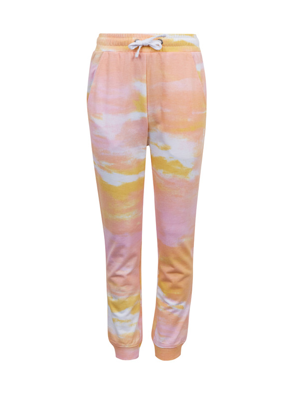 Sam 73 Růžovo-oranžové holčičí vzorované tepláky SAM73 Jargon