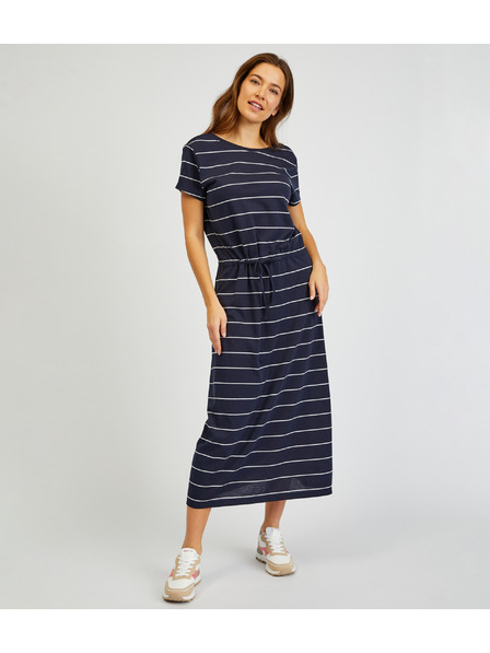 Sam 73 Tmavě modré dámské pruhované šaty SAM73 Columba