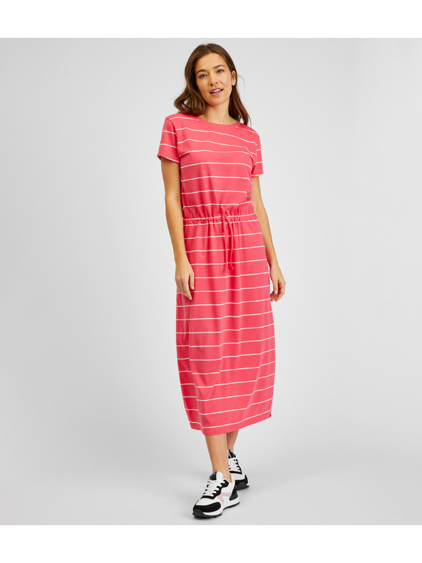 Sam 73 Červené dámské pruhované šaty SAM73 Columba