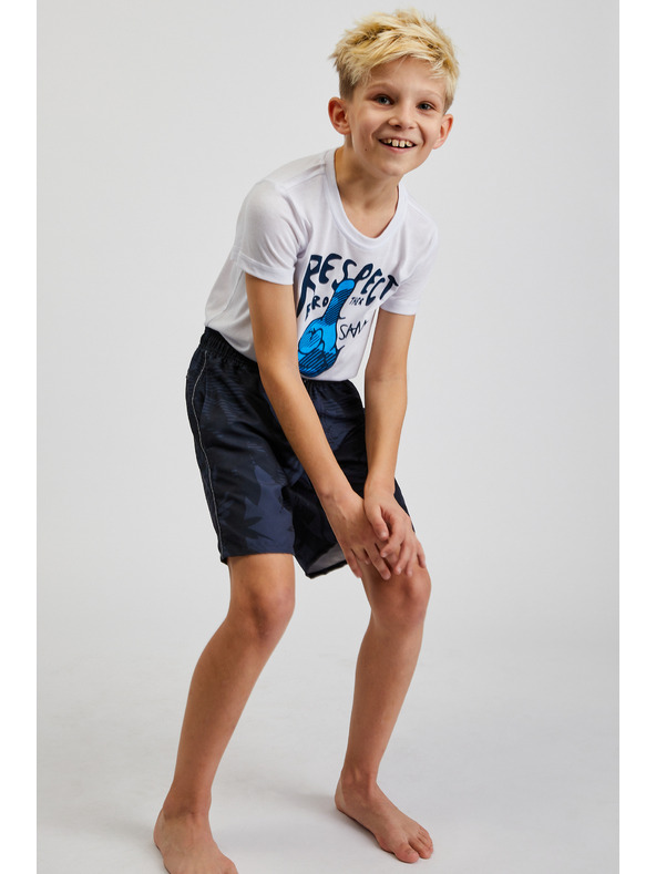 Sam 73 Tmavě modré klučičí vzorované plavky SAM73 Sanjeev