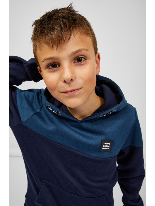 Sam 73 Tmavě modrá klučičí mikina s kapucí SAM 73 Sall