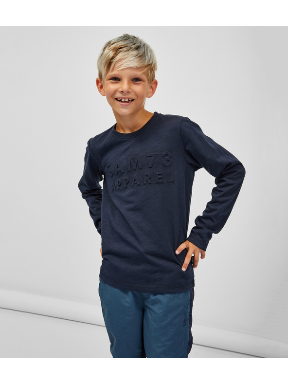 Sam 73 Tmavě modré klučičí tričko s dlouhým rukávem SAM 73 Celdor