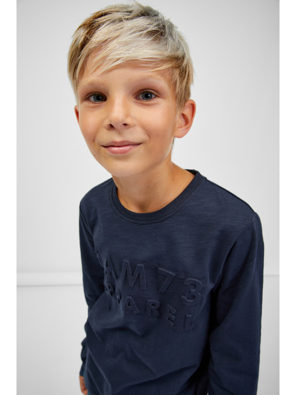Sam 73 Tmavě modré klučičí tričko s dlouhým rukávem SAM 73 Celdor