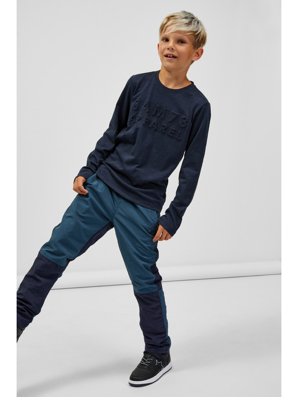 Sam 73 Tmavě modré klučičí tričko s dlouhým rukávem SAM 73 Celdor