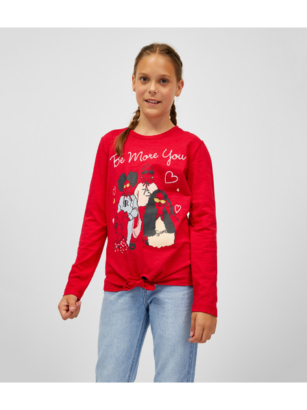 Sam 73 Červené holčičí tričko s dlouhým rukávem SAM 73 Vadania