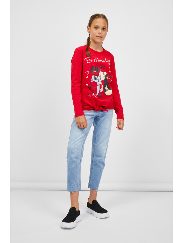 Sam 73 Červené holčičí tričko s dlouhým rukávem SAM 73 Vadania