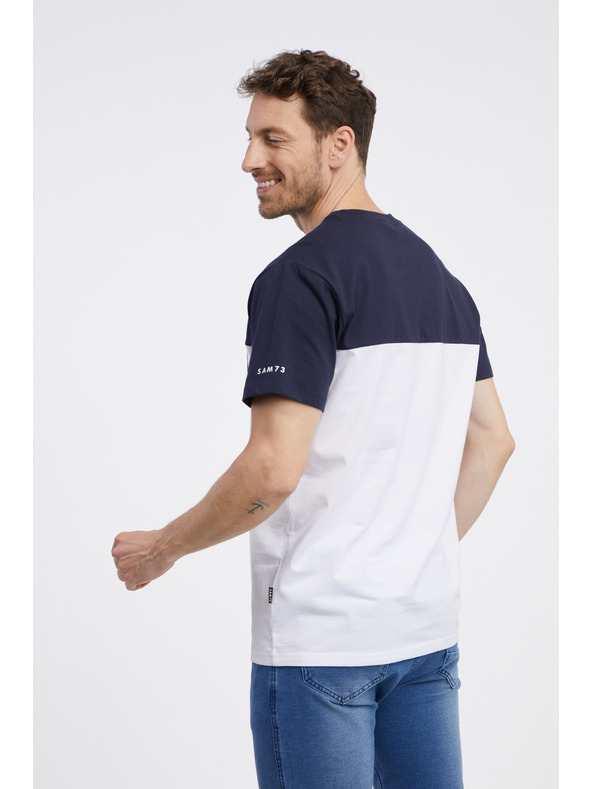 Sam 73 Modro-bílé pánské tričko SAM 73 Sirius