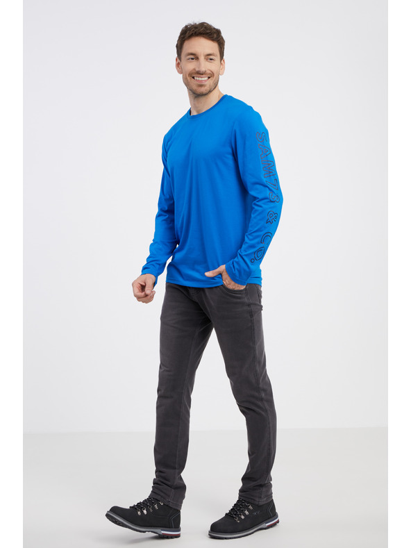 Sam 73 Modré pánské tričko s dlouhým rukávem SAM 73 Regulus