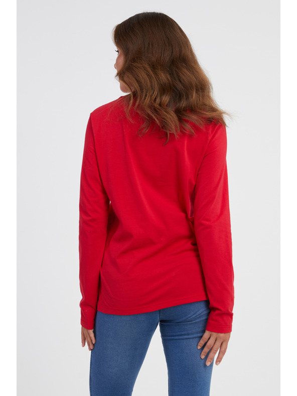 Sam 73 Červené dámské tričko s dlouhým rukávem SAM 73 Zira