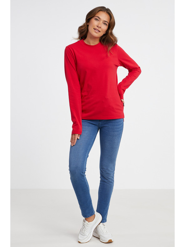 Sam 73 Červené dámské tričko s dlouhým rukávem SAM 73 Zira
