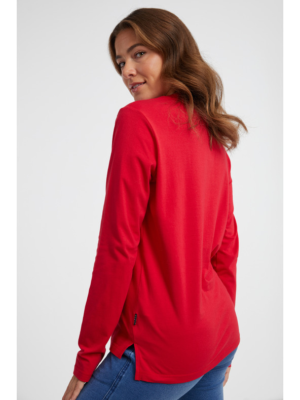 Sam 73 Červené dámské tričko s dlouhým rukávem SAM 73 Zira