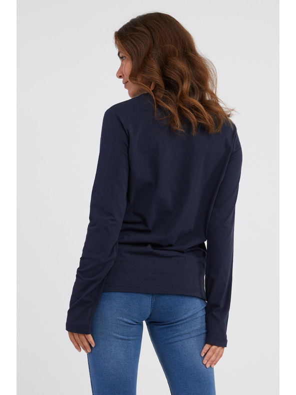 Sam 73 Tmavě modré dámské tričko s dlouhým rukávem SAM 73 Zira