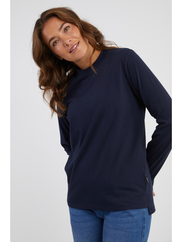 Sam 73 Tmavě modré dámské tričko s dlouhým rukávem SAM 73 Zira