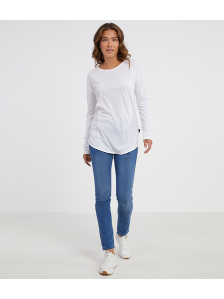 Sam 73 Bílé dámské tričko s dlouhým rukávem SAM 73 Sherri