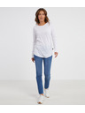 Sam 73 Bílé dámské tričko s dlouhým rukávem SAM 73 Sherri
