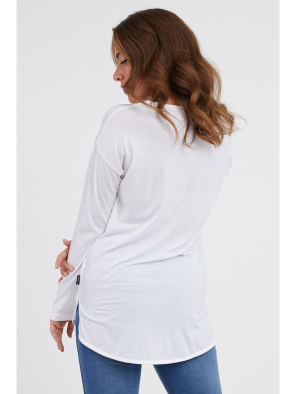 Sam 73 Bílé dámské tričko s dlouhým rukávem SAM 73 Sherri