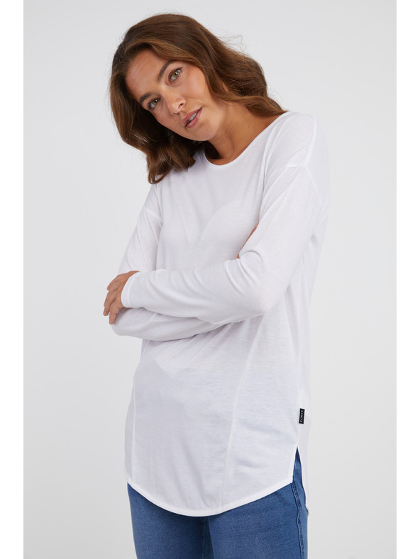 Sam 73 Bílé dámské tričko s dlouhým rukávem SAM 73 Sherri