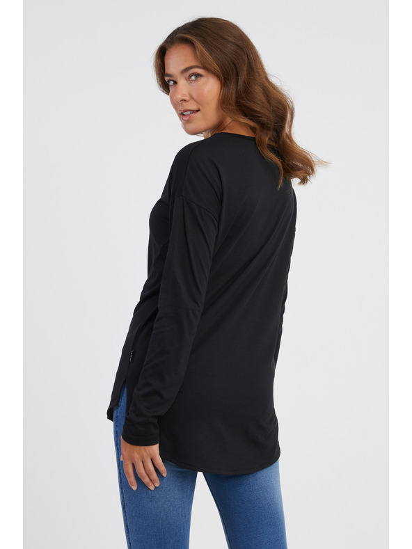 Sam 73 Černé dámské tričko s dlouhým rukávem SAM 73 Sherri