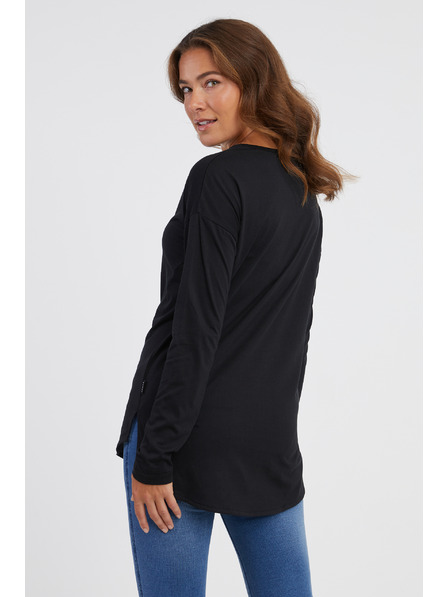 Sam 73 Černé dámské tričko s dlouhým rukávem SAM 73 Sherri