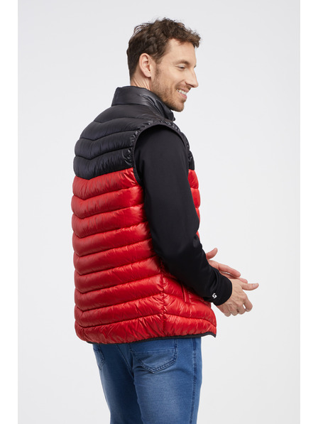 Sam 73 Černo-červená pánská prošívaná vesta SAM 73 Potter