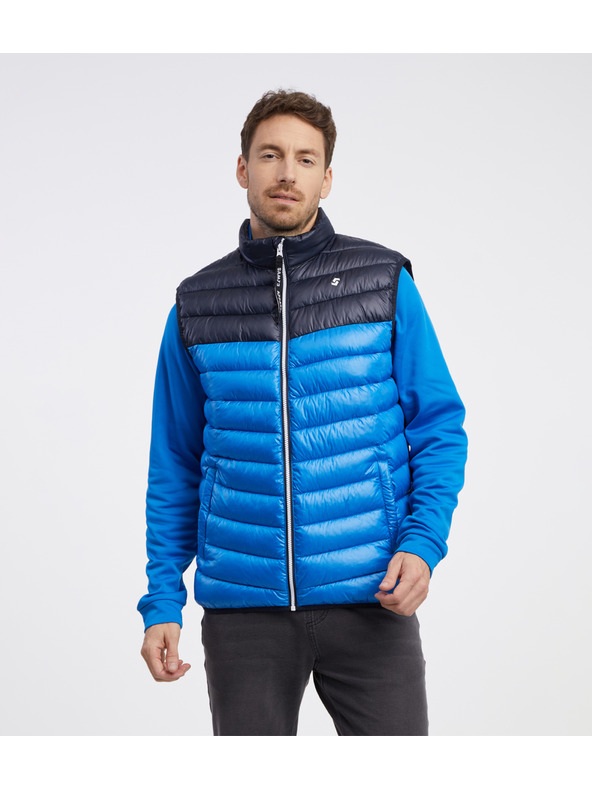 Sam 73 Modrá pánská prošívaná vesta SAM 73 Potter