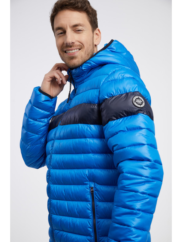 Sam 73 Modrá pánská prošívaná bunda SAM 73 Maximus