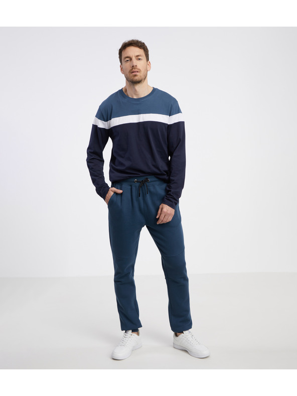 Sam 73 Tmavě modré pánské tepláky SAM 73 Dobby