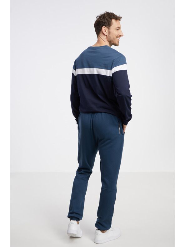 Sam 73 Tmavě modré pánské tepláky SAM 73 Dobby