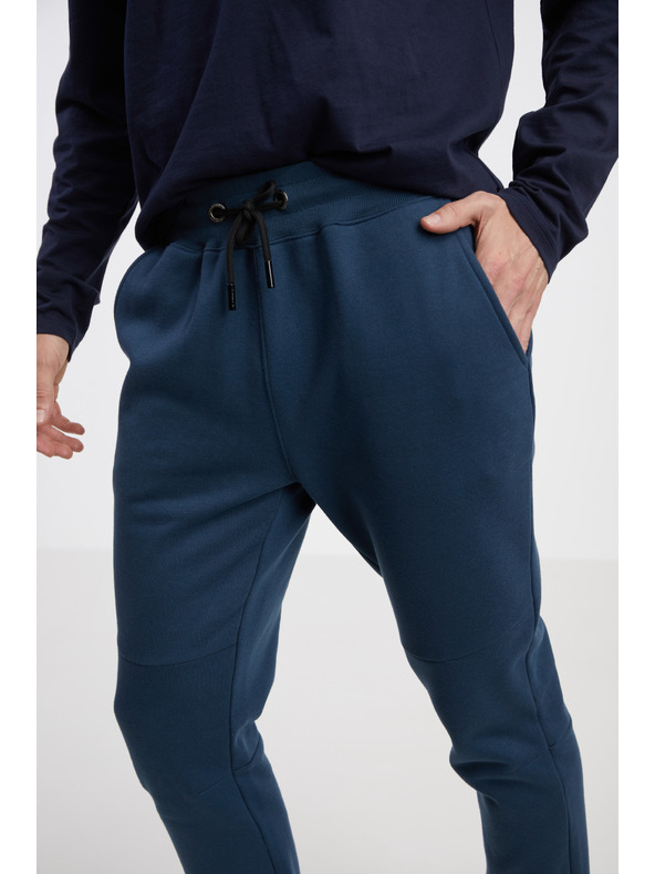 Sam 73 Tmavě modré pánské tepláky SAM 73 Dobby