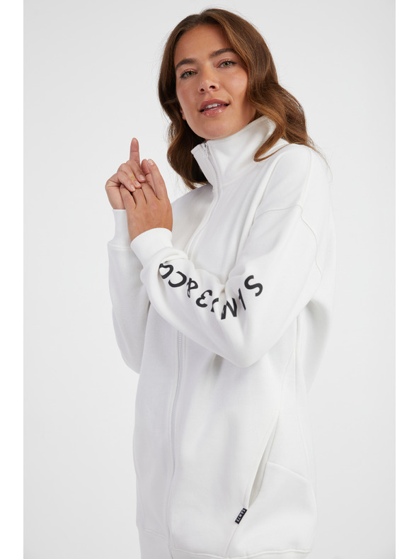 Sam 73 Bílá dámská mikina na zip SAM 73 Asajj