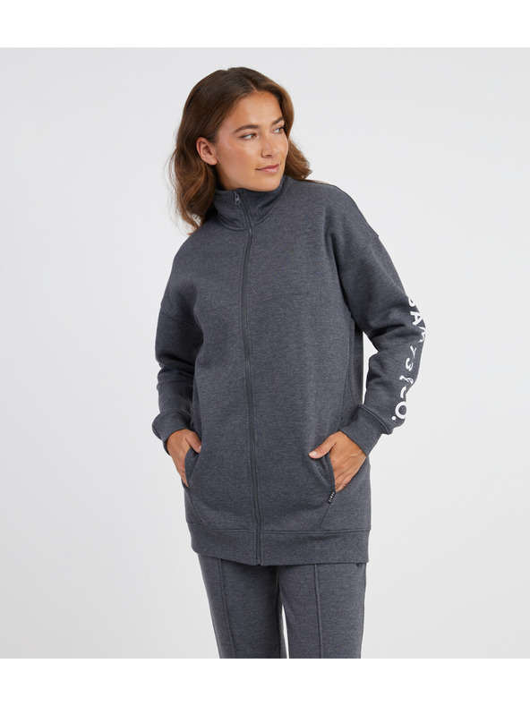 Sam 73 Šedá dámská žíhaná mikina na zip SAM 73 Asajj