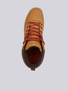 Sam 73 Hnědé pánské kotníkové boty s detaily v semišové úpravě boty SAM 73 Musca