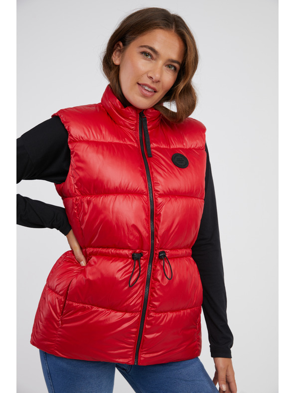 Sam 73 Červená dámská prošívaná vesta SAM 73 Charlotte