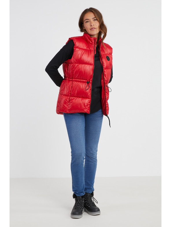 Sam 73 Červená dámská prošívaná vesta SAM 73 Charlotte