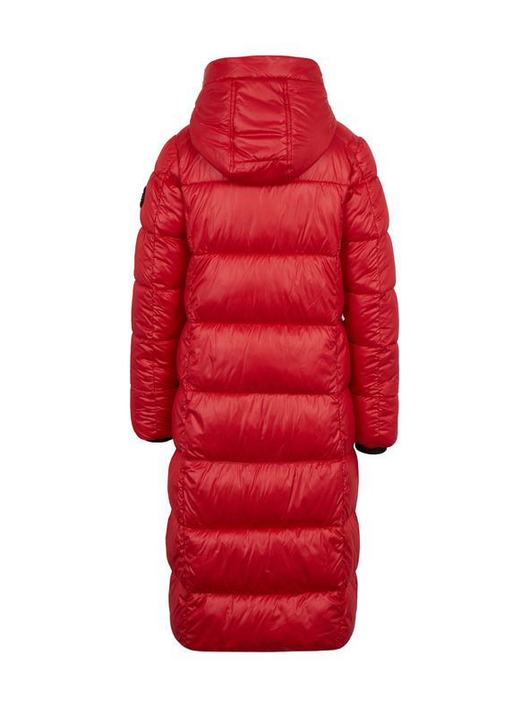 Sam 73 Červený dámský prošívaný kabát s kapucí SAM 73 Anna