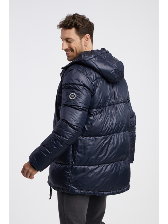 Sam 73 Tmavě modrá pánská zimní prošívaná bunda SAM 73 Loki