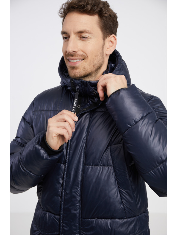 Sam 73 Tmavě modrá pánská zimní prošívaná bunda SAM 73 Loki