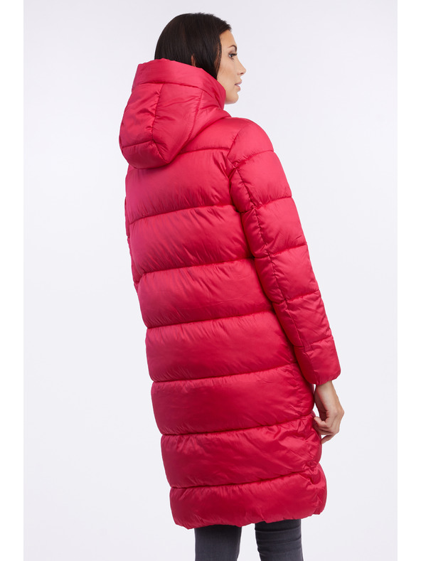 Sam 73 Tmavě růžový dámský zimní prošívaný kabát SAM 73 Hedvika