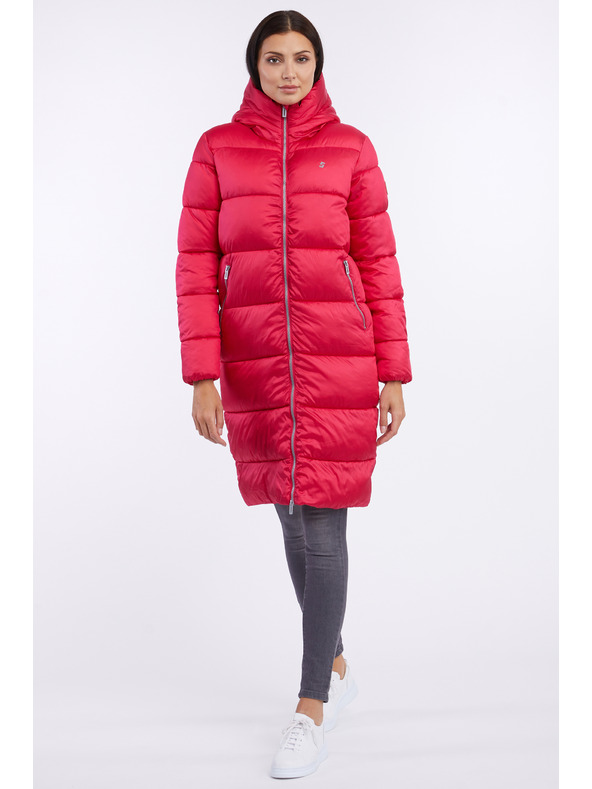 Sam 73 Tmavě růžový dámský zimní prošívaný kabát SAM 73 Hedvika