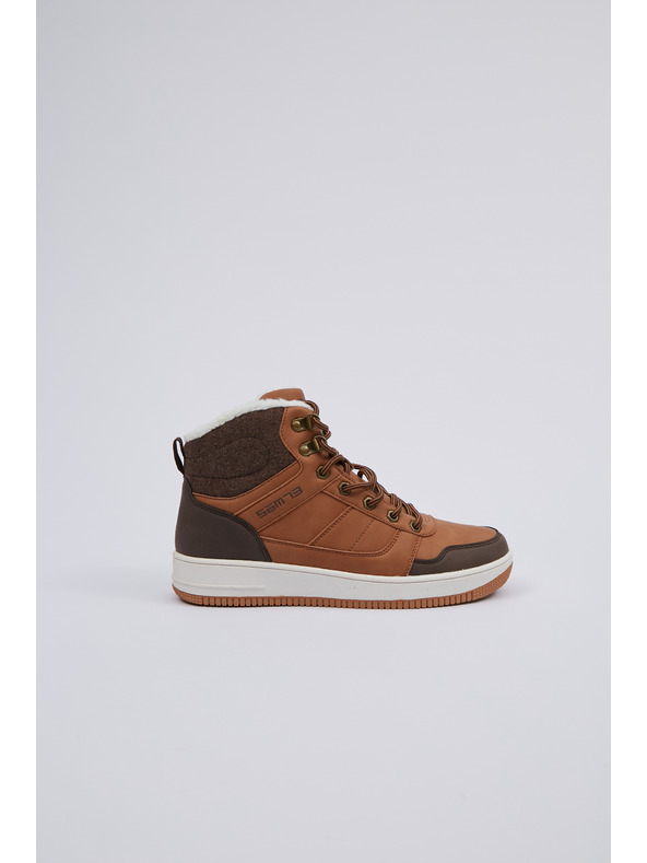 Sam 73 Hnědé pánské zimní kotníkové boty SAM 73