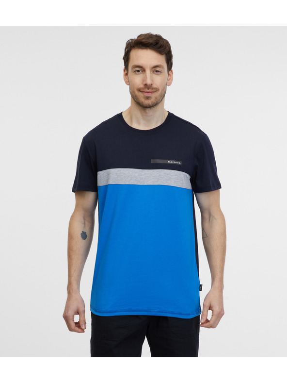 Sam 73 Modro-černé pánské tričko SAM 73 Ernesto